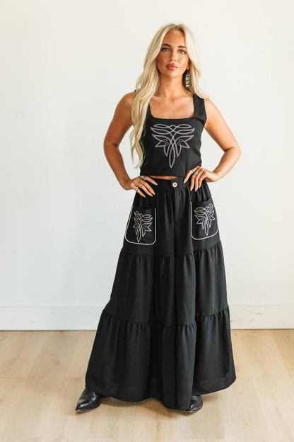 TH8400 S305 BLACK STITCH TOP (1 Piece)