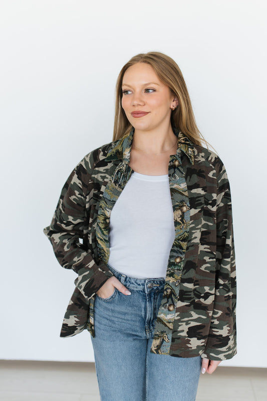 TH013 CAMO TIE JACKET (1 Piece)