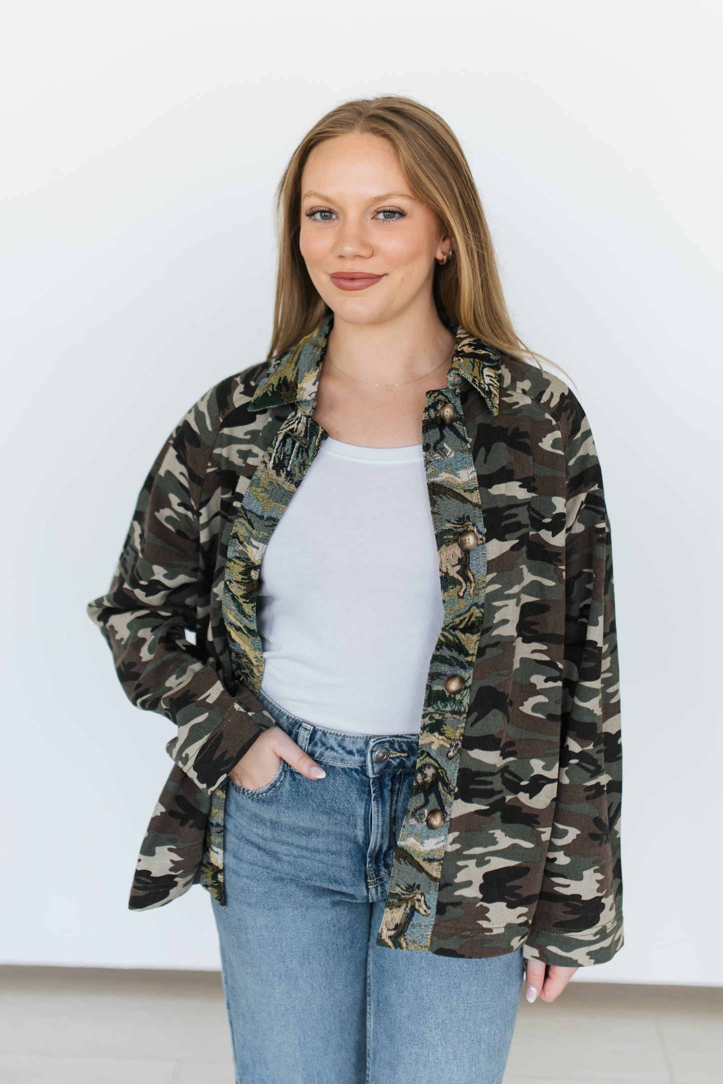 TH013 CAMO TIE JACKET (1 Piece)