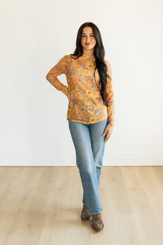 TH1221 VINTAGE FLORAL MESH TOP (7 Piece)