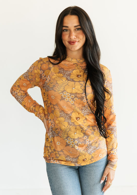 TH1221 VINTAGE FLORAL MESH TOP (7 Piece)