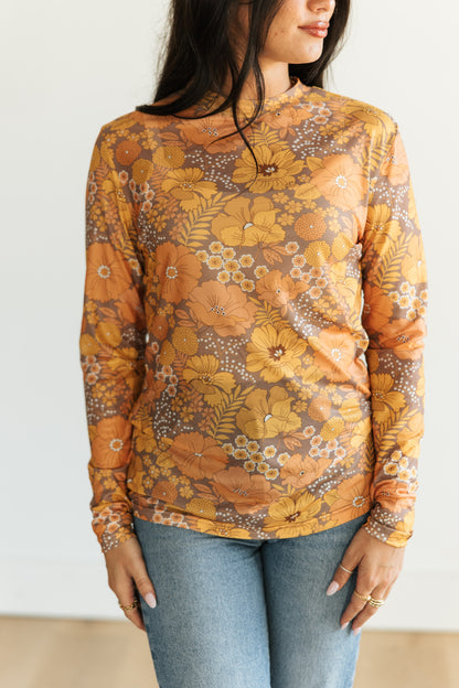 TH1221 VINTAGE FLORAL MESH TOP ( 1 Piece)