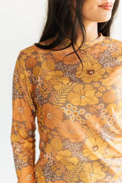 TH1221 VINTAGE FLORAL MESH TOP ( 1 Piece)