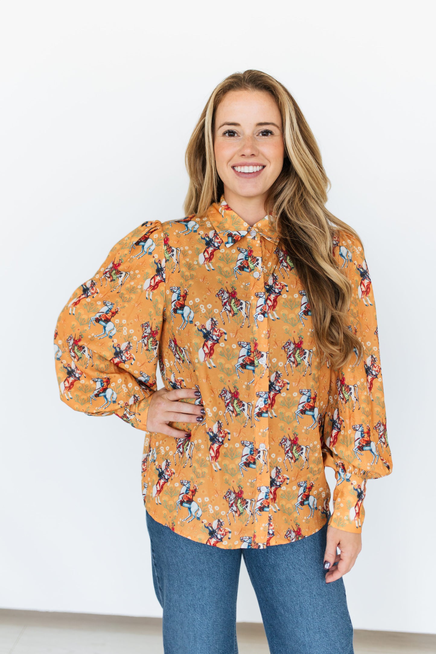 TH11 DEEP MUSTARD COWBOY BLOUSE (7 Pieces)