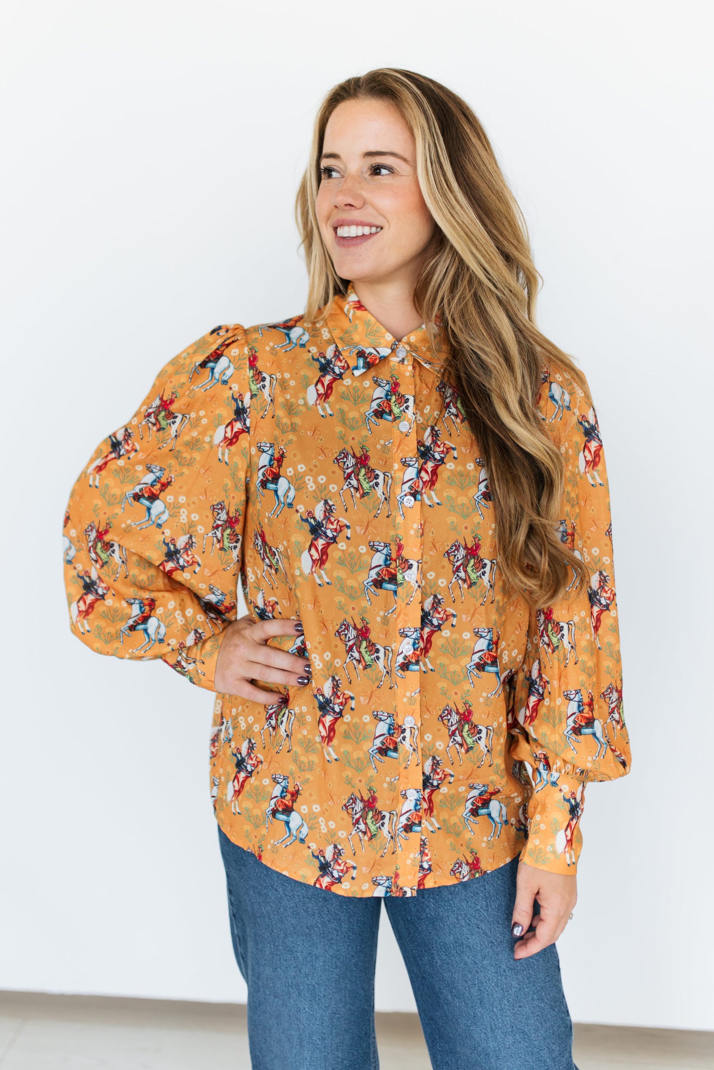TH11 DEEP MUSTARD COWBOY BLOUSE (7 Pieces)