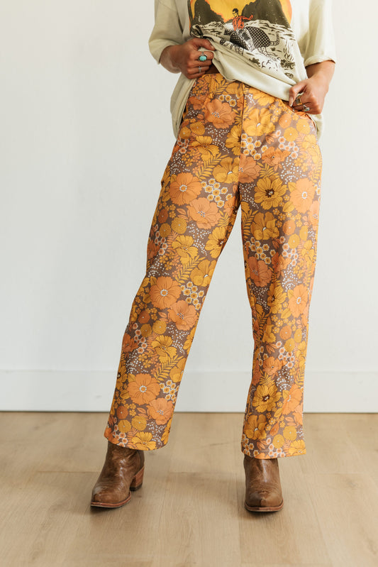 TH220 VINTAGE FLORAL CROPPED TROUSER PANT(1 Piece)