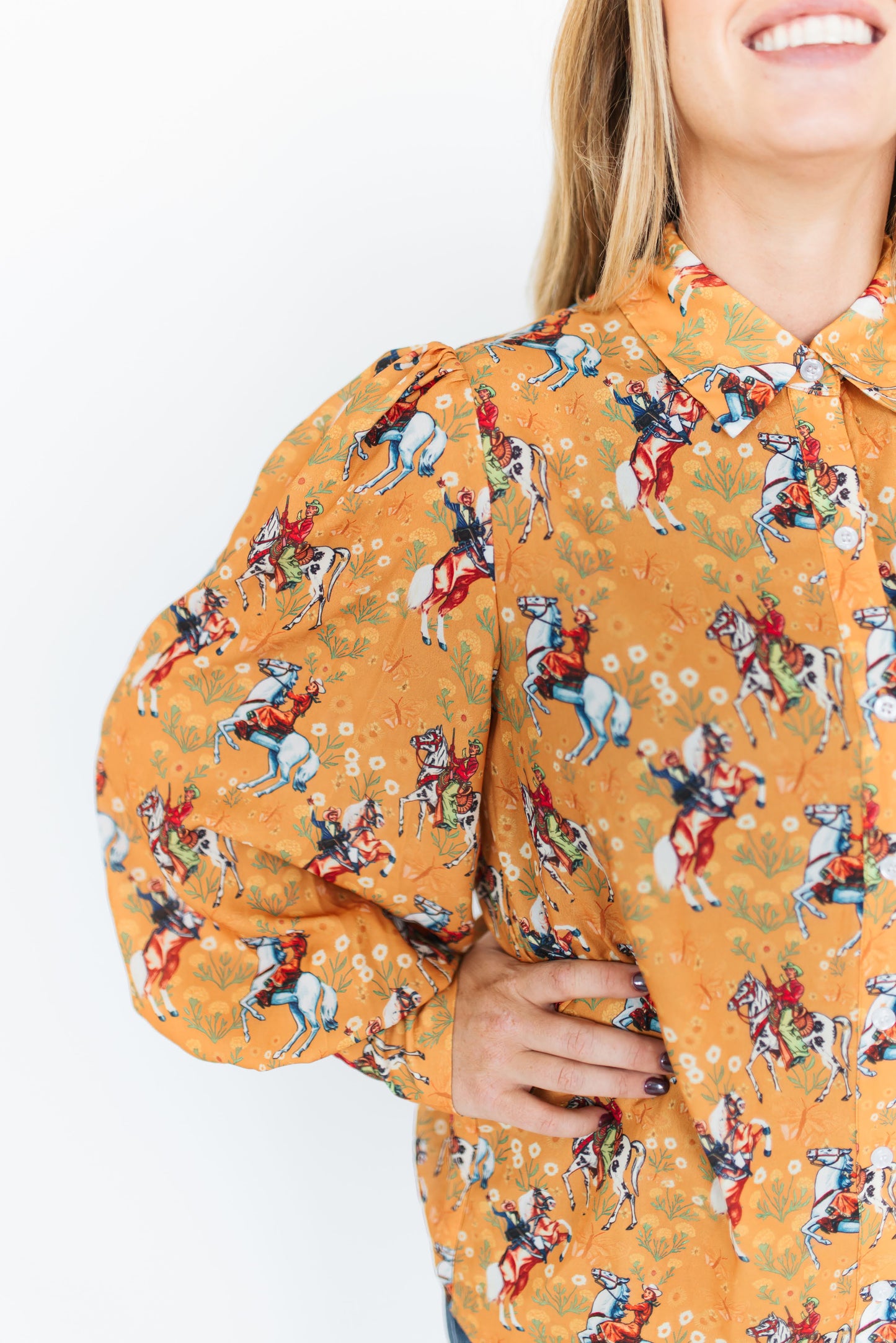 TH11 DEEP MUSTARD COWBOY BLOUSE (7 Pieces)