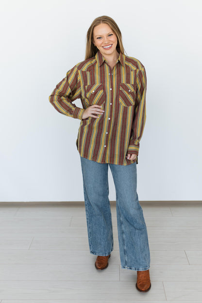 TH15 OLIVE VINTAGE STRIP TOP (7 Pieces)