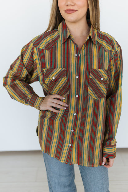 TH15 OLIVE VINTAGE STRIP TOP (7 Pieces)