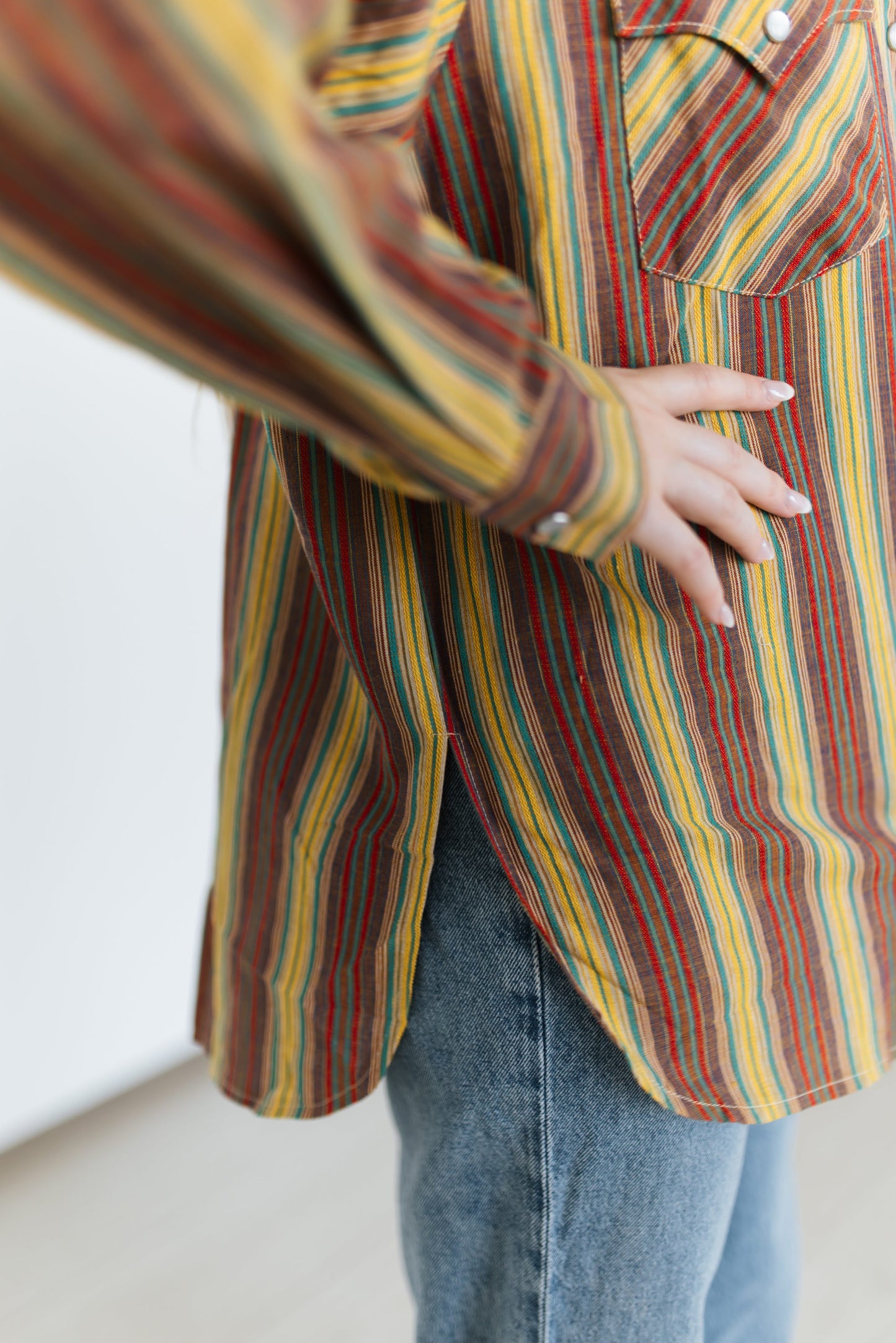 TH15 OLIVE VINTAGE STRIP TOP (7 Pieces)