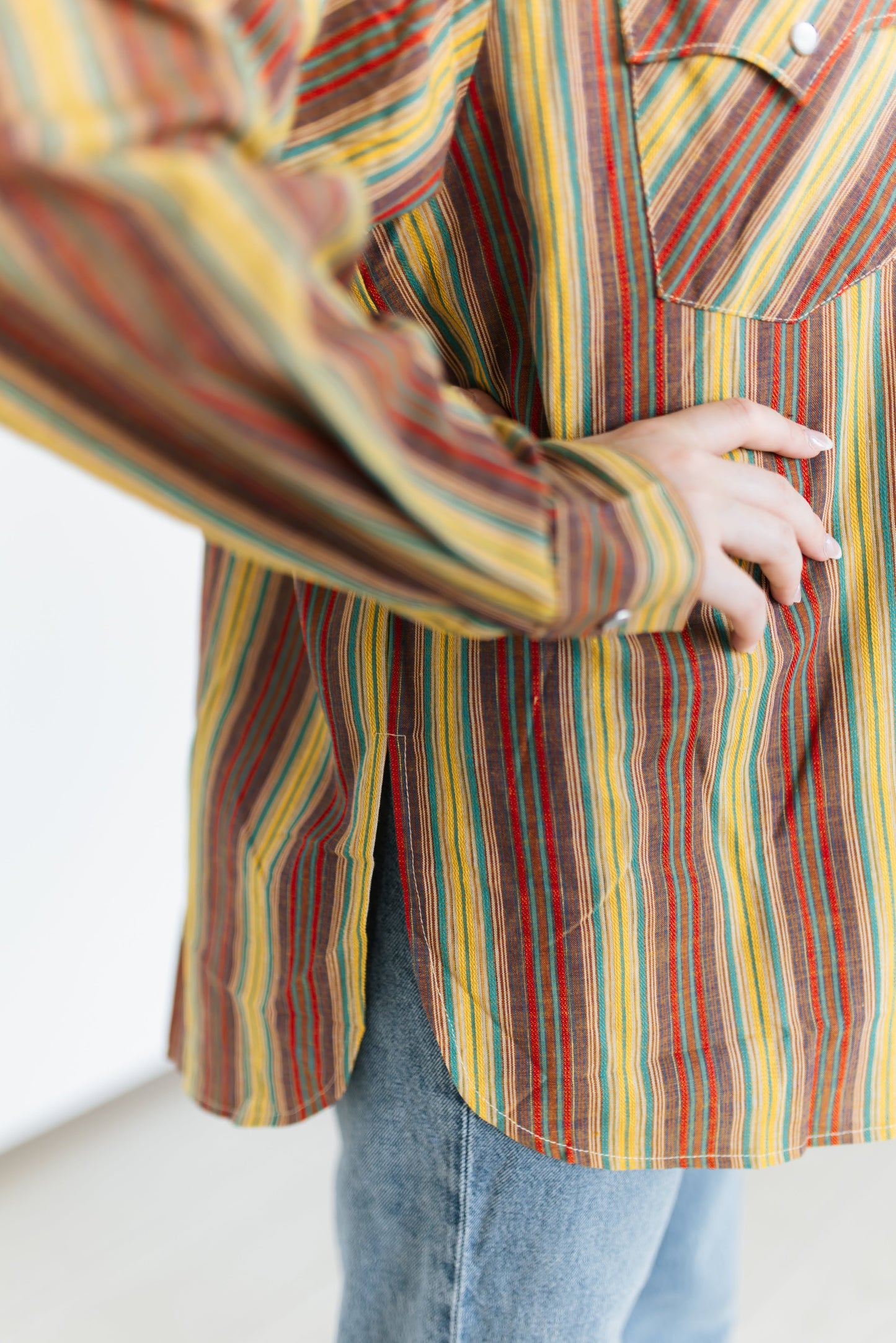 TH15 OLIVE VINTAGE STRIP TOP (7 Pieces)