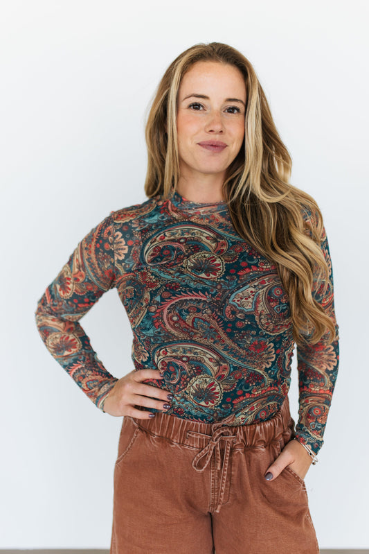 TH1221 PAISEY MESH TOP (7 PIECES)