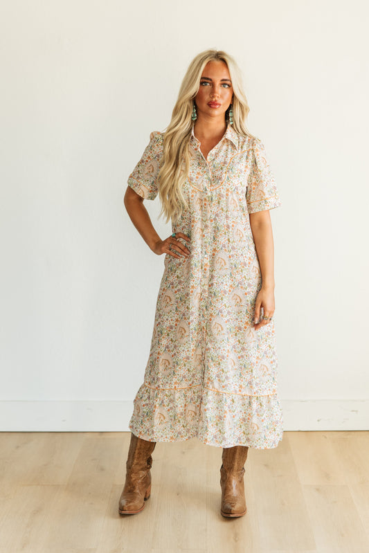TH2409 FLORAL HORSE DRESS (7 Piece)