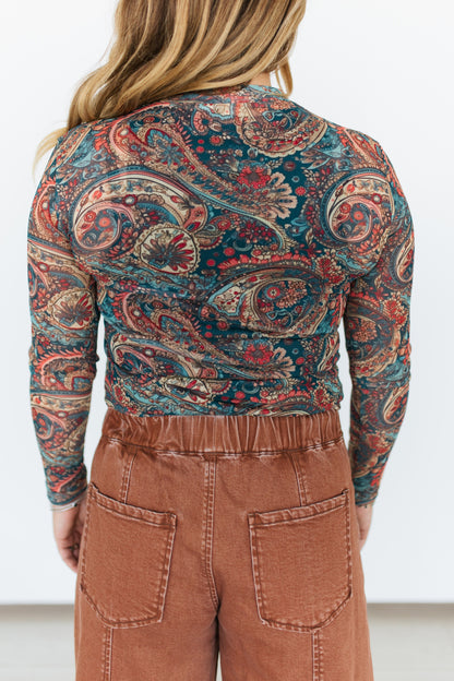 TH1221 PAISEY MESH TOP (7 PIECES)