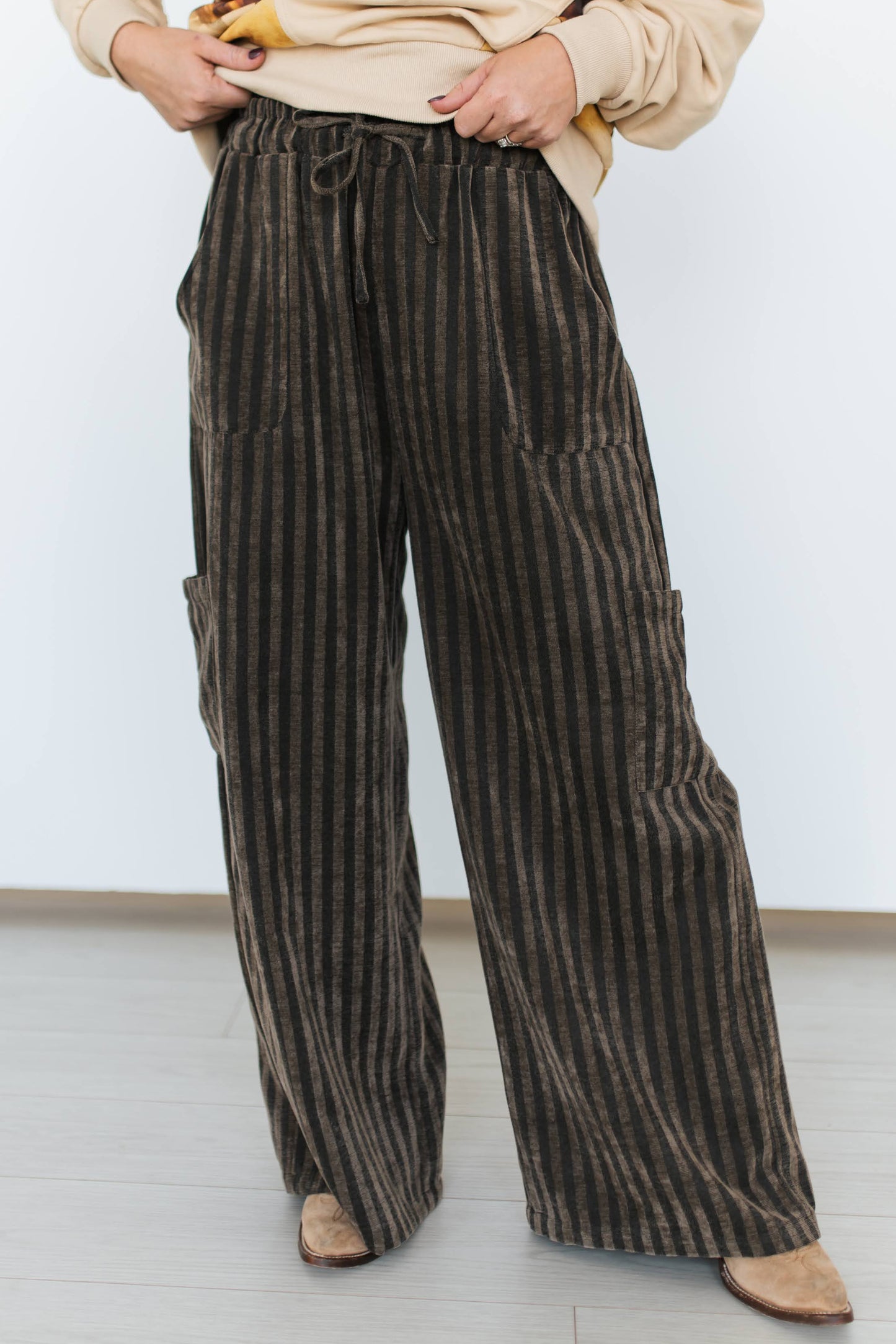 TH132 TERRY STRIPED BLACK (7 Piece)