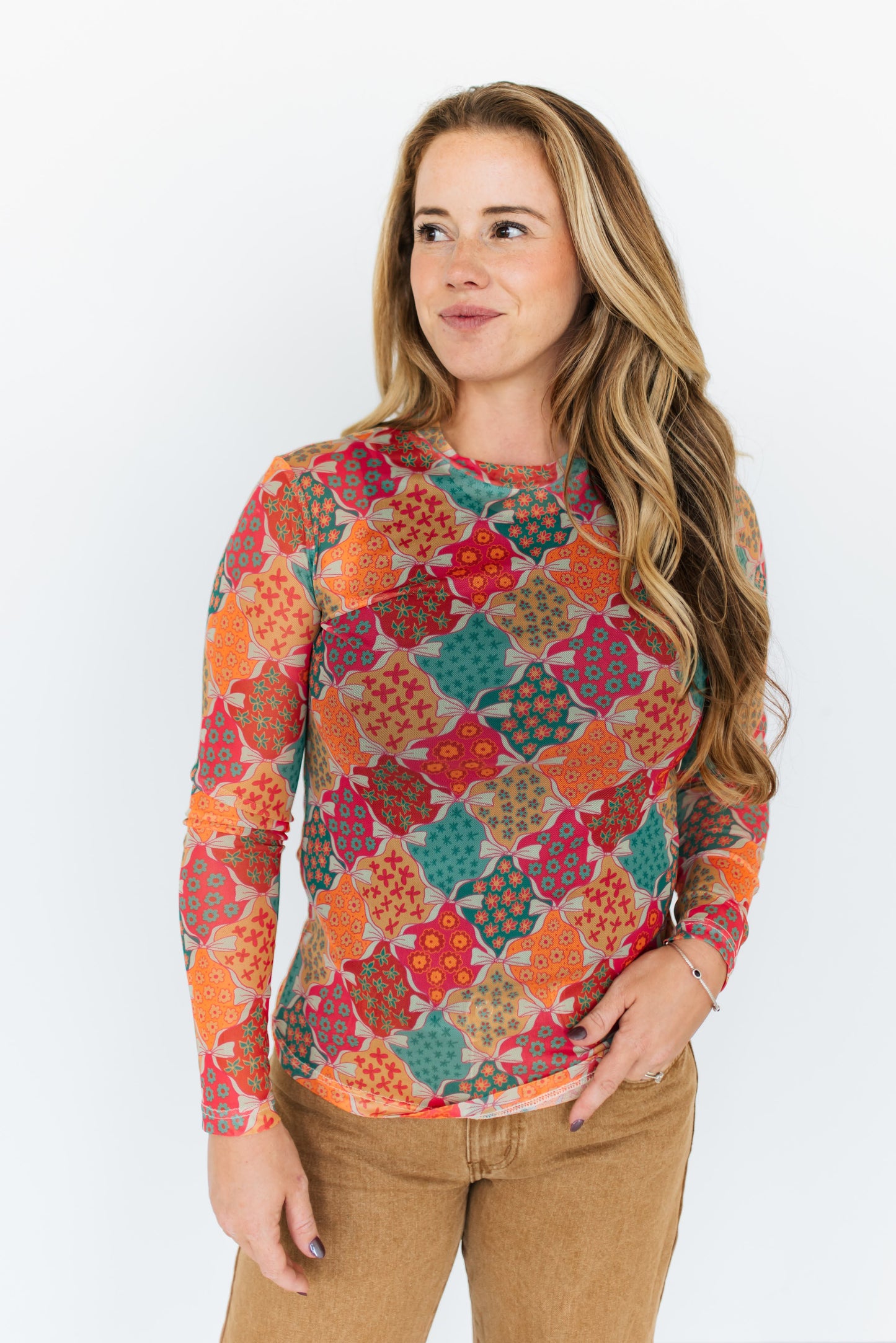 TH1221 S204 BOW MESH TOP (1 Piece)