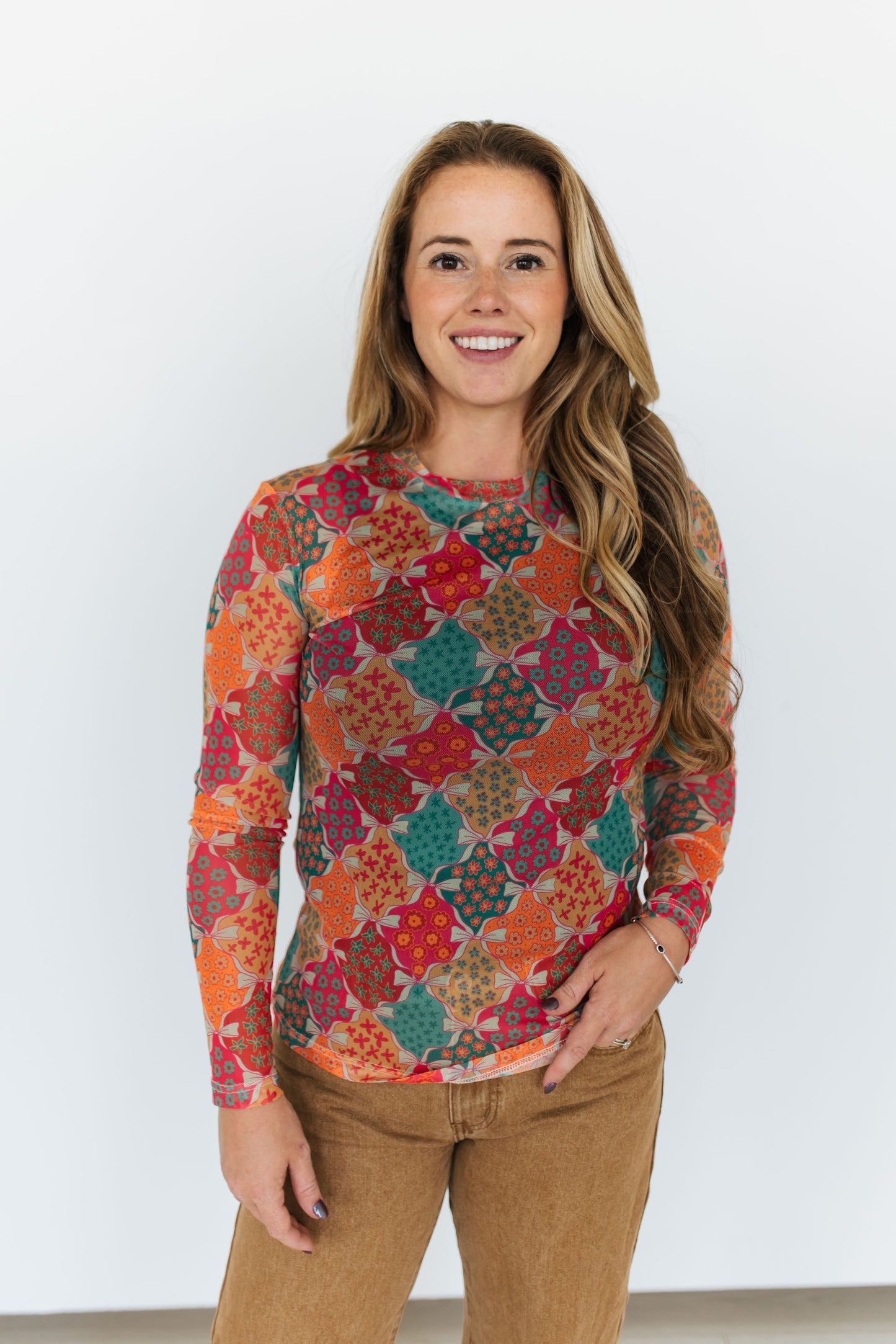 TH1221 BOW MESH TOP (7 Pieces)