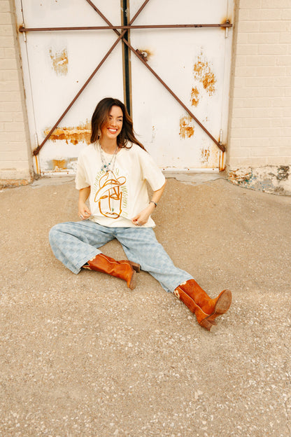 VR312 SUNDAZED & WESTERN RAISED GRAPHIC TEE (7 PIECE- WOMEN)