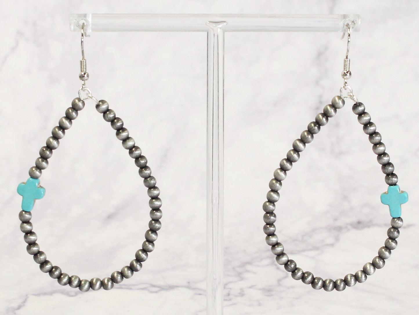 2242 T174 TURQ TEARDROP EARRINGS