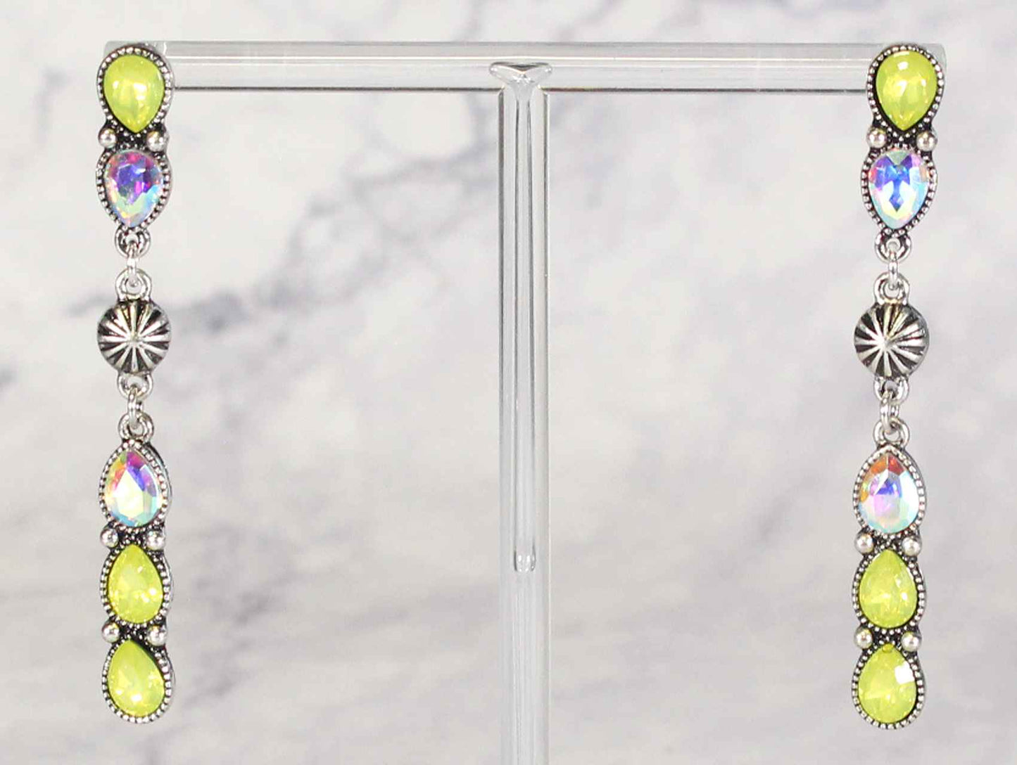 2291 T120 Chartreuse Drop Earrings