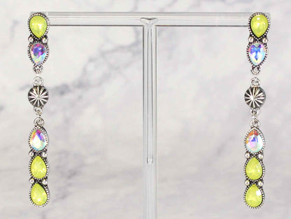 2291 T120 Chartreuse Drop Earrings