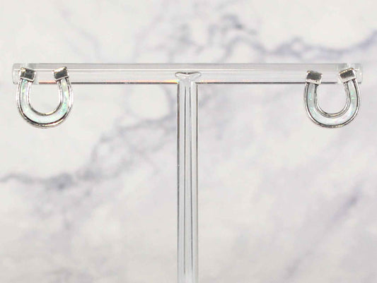 2362 R3-58 HORSE GROOVE OPAL EARRINGS