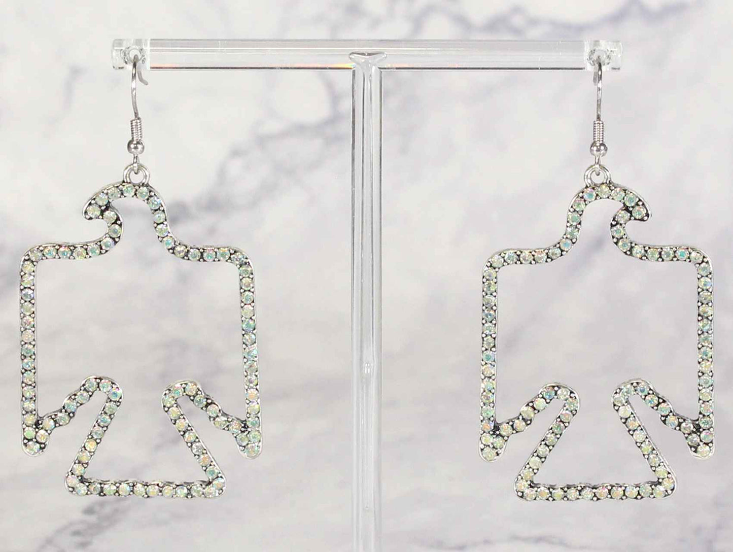 2403 T167 THUNDER BIRD RHINESTONE EARRINGS