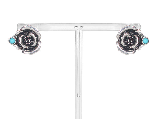 2538 R1-14 WILD FLOWER TEXTURE EARRINGS