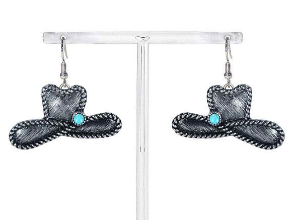 2855 R3-111 COWBOY HAT EARRING