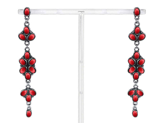 2897 RED WESTERN CLUSTER DANGLE ER R1-162