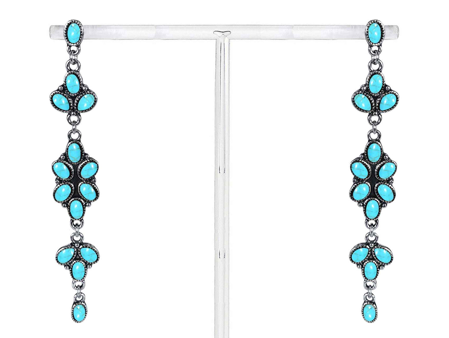 2897 TURQ R1-166 WESTERN CLUSTER DANGLE ER