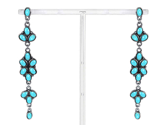 2897 TURQ R1-166 WESTERN CLUSTER DANGLE ER