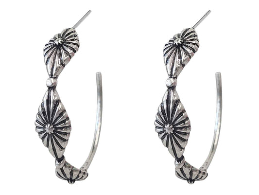 3007 T151 SILVER CONCHO HOOP ER