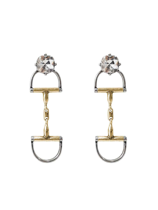3437  MIXED WESTERN SNAFFLE BIT RHINESTONE ER