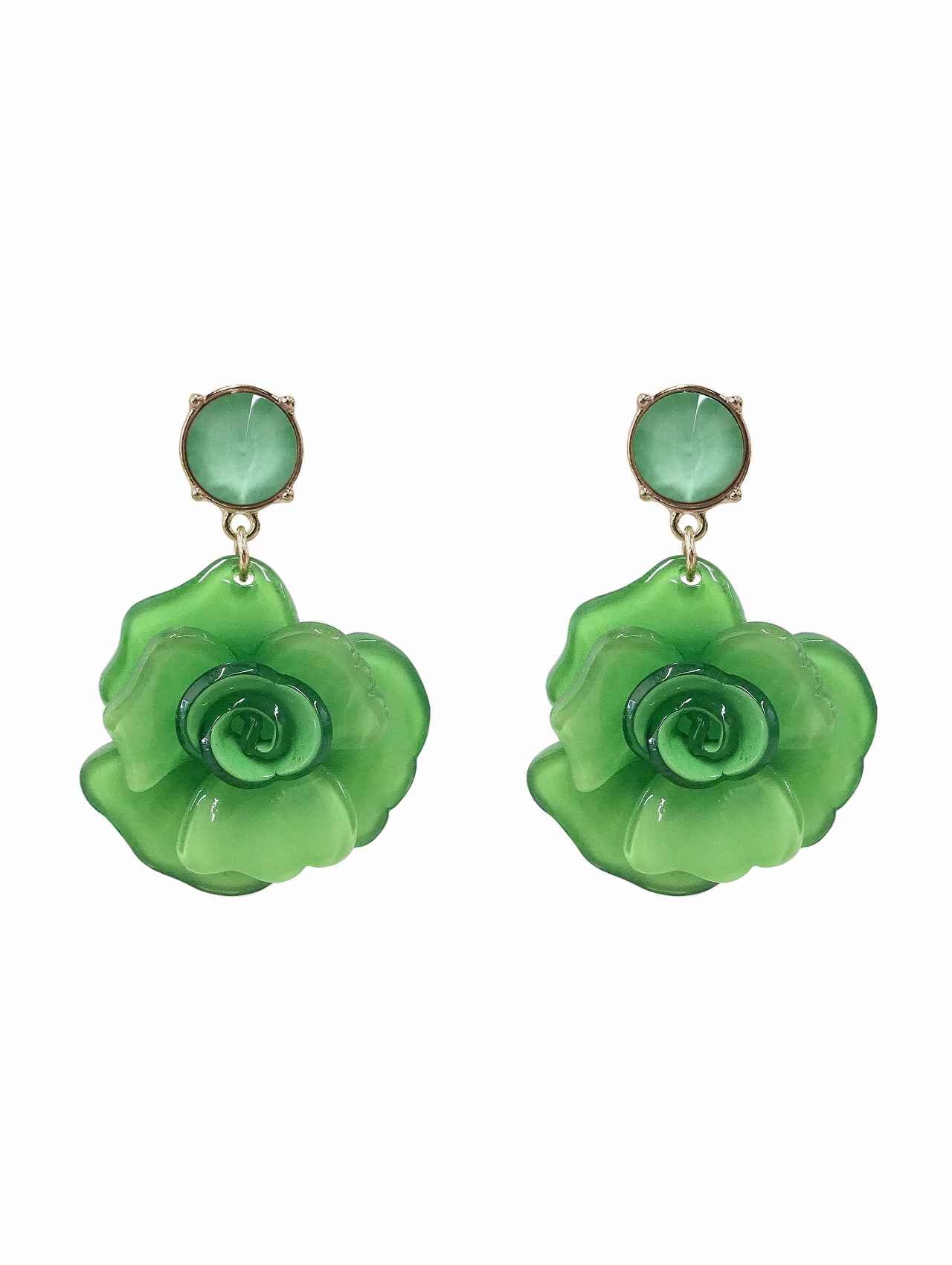 3609 GREEN FLOWER DANGLE ER R1-177