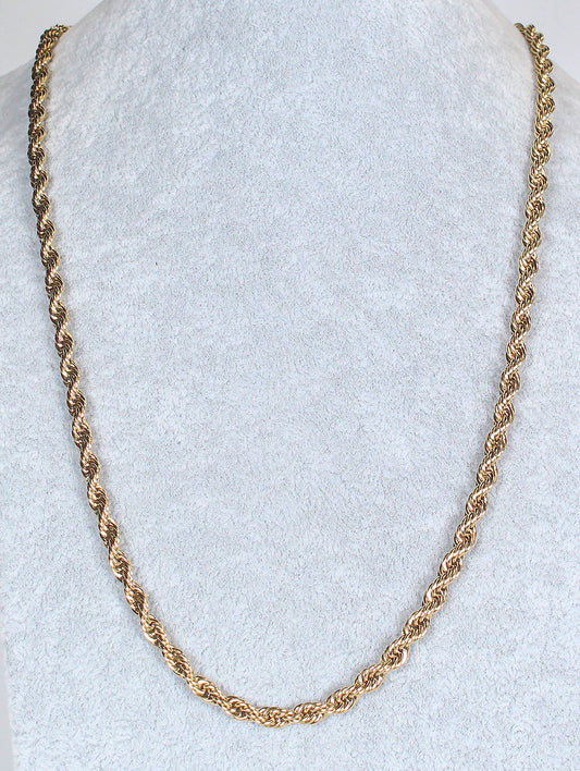 1428 R1-26 Twisted Texture 20” Necklace