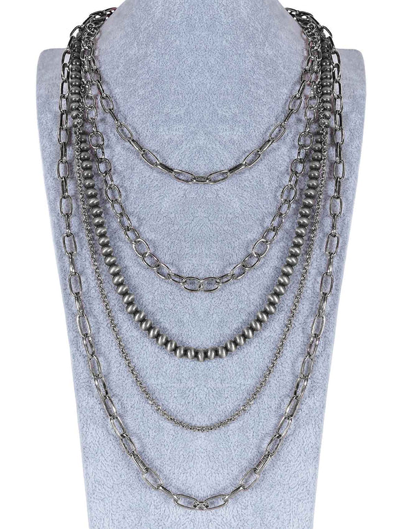 1449 HH233 5 LAYERED METAL CHAIN 30
