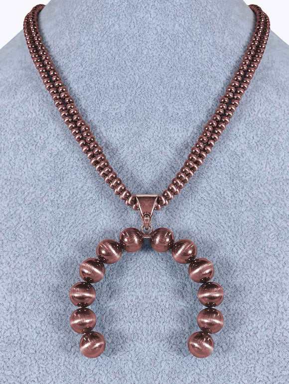 1507 HH245 FAUX COPPER  SQUASH NECKLACE