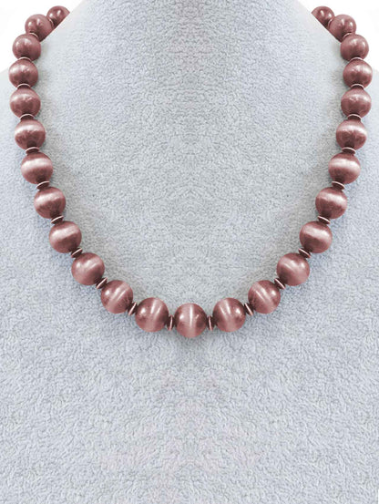 1578 HH-268 COPPER NAVAJO PEARL 18" NECKLACE
