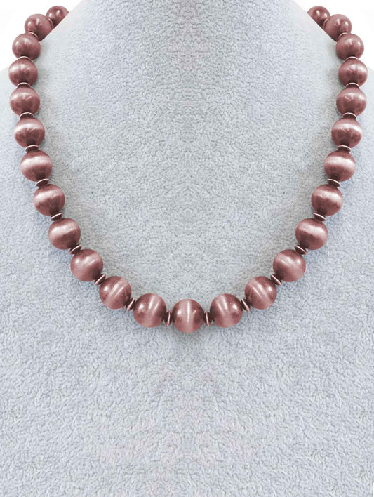 1578 HH-268 COPPER NAVAJO PEARL 18" NECKLACE