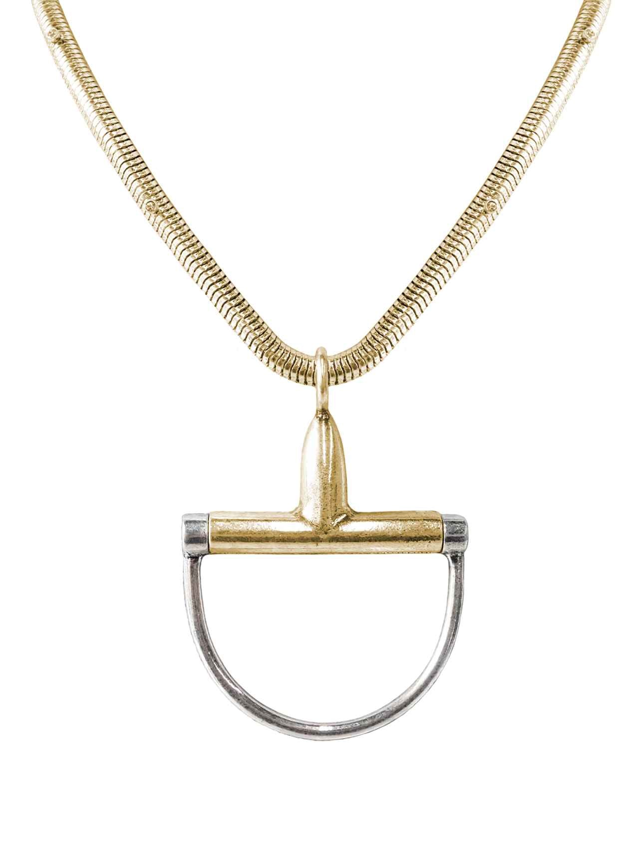 1886  SNAFFLE BIT SNAKE CHAIN 18" NK