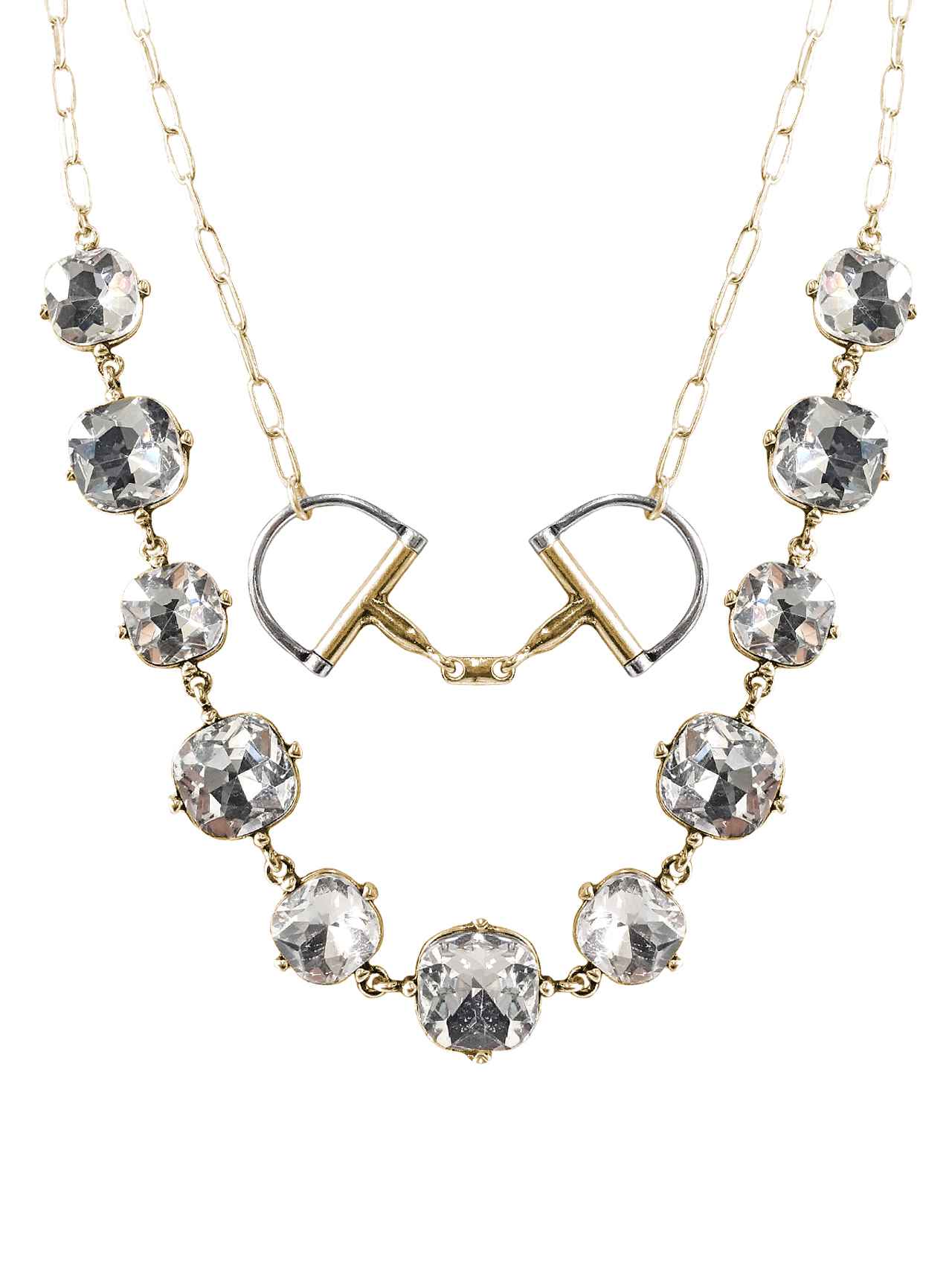 18882 LAYERED SNAFFLE BIT 18" NECKLACE