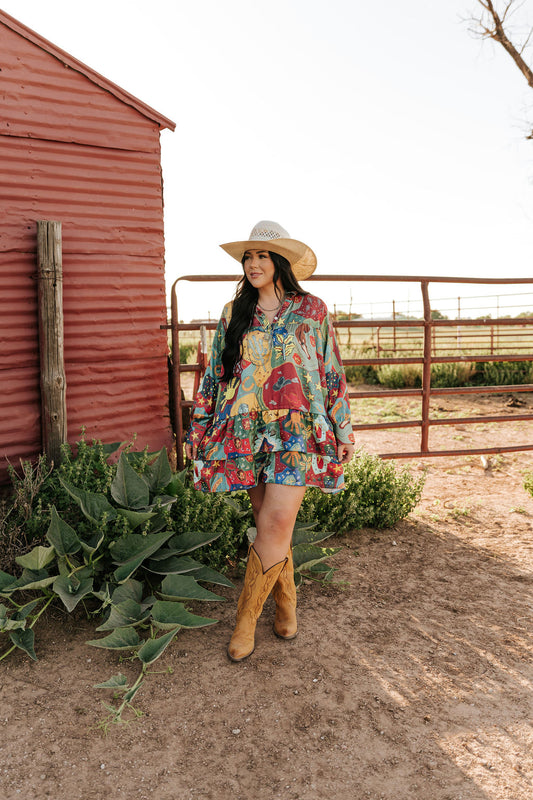 TH2556 COWBOY SATIN DRESS (7 Piece)