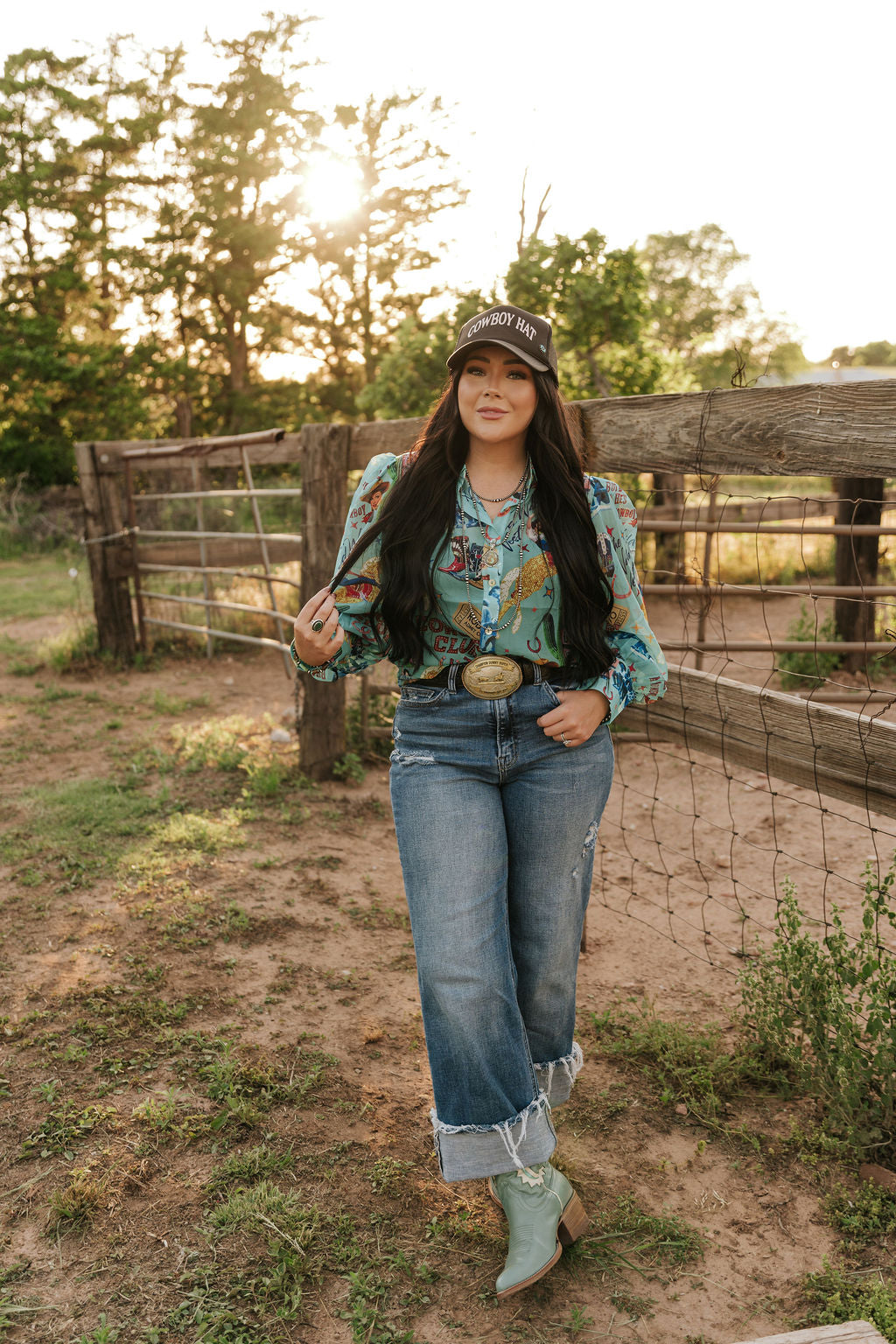 TH11 TURQUOISE COWGIRL COLLAGE  (7 Piece)