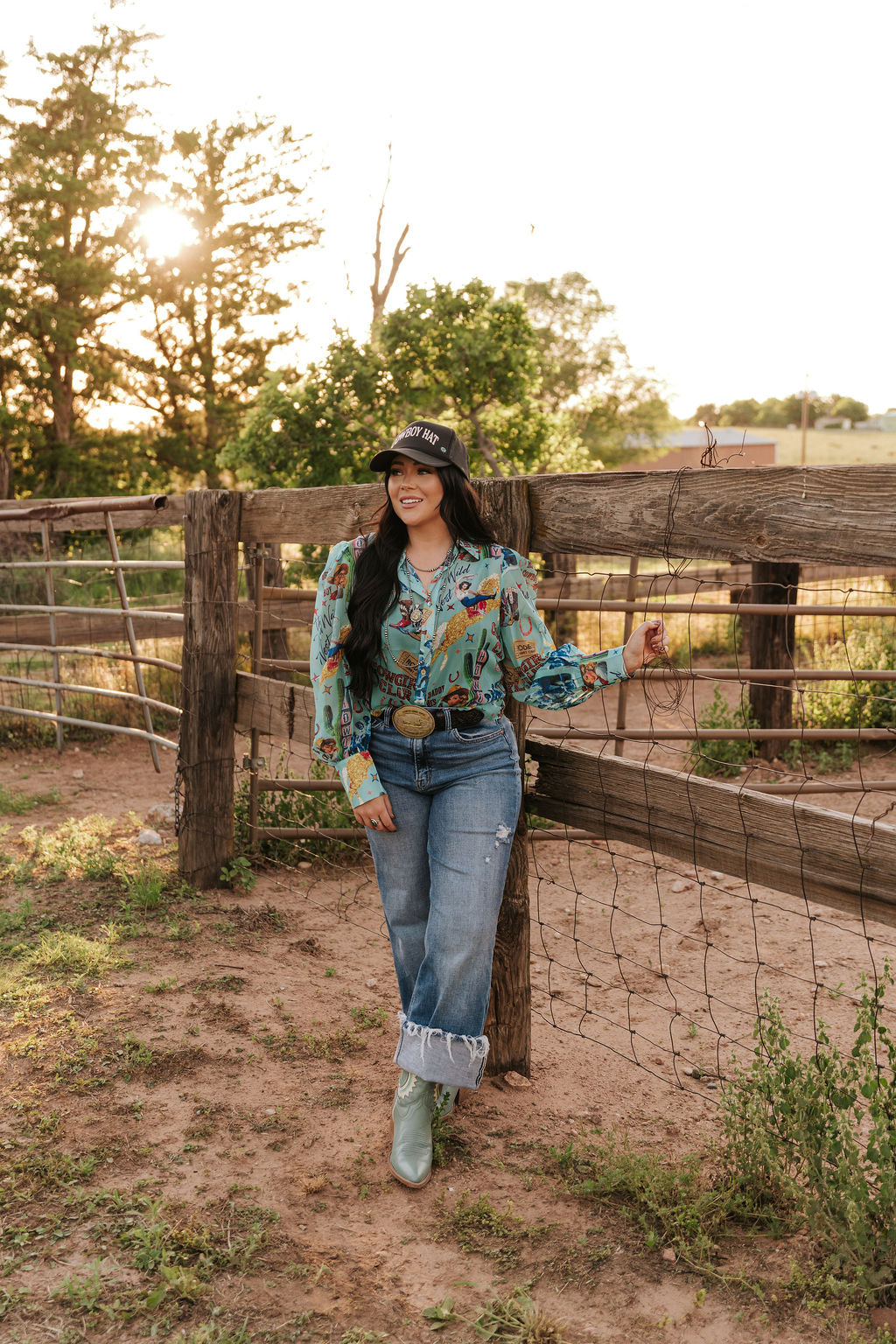 TH11 TURQUOISE COWGIRL COLLAGE  (7 Piece)