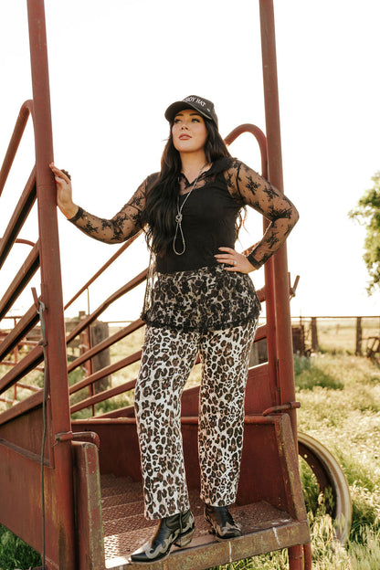 TH73 COLLAR LACE TOP BLACK (7 Piece)