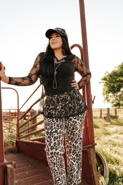 TH73 COLLAR LACE TOP BLACK (7 Piece)