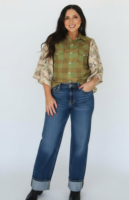 TH102 MIXED GREEN GINGHAM(7 Piece)