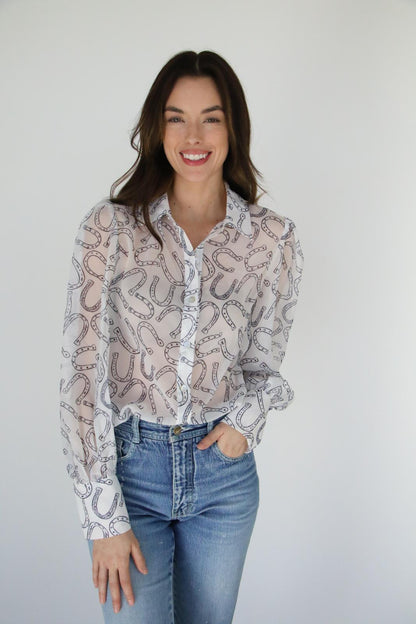 TH11 HORSESHOE WHITE BLOUSE (7 Piece)