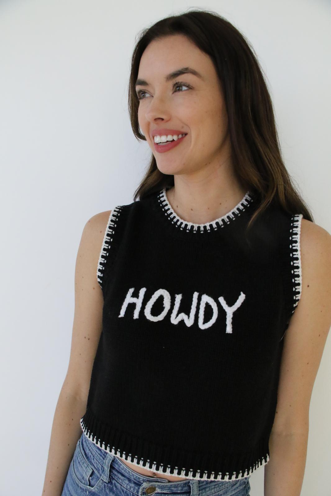 TH4215 BLACK / WHITE HOWDY PULLOVER SWEATER (7 PIECE)